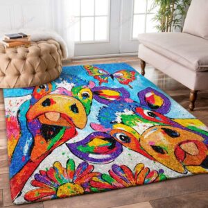 Colorful Cow Rug Sport Decor Gift Floor Decor Living Room Carpet Rug Area Rug - 6b03400e784f
