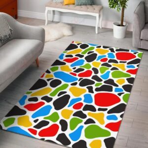 Colorful Cow Rug Sport Decor Gift Floor Decor Living Room Carpet Rug Area Rug - 3d263cecaa70
