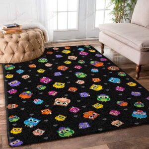 Colorful Cute Owls Love Owls Rug Sport Decor Gift Floor Decor Living Room Carpet Rug Area Rug - 79e1a3e56e04
