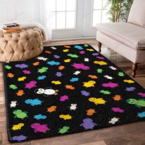 Colorful Cute Penguins Rug Sport Decor Gift Floor Decor Living Room Carpet Rug Area Rug - f8bb9039393c