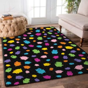 Colorful Cute Pig Rug Sport Decor Gift Floor Decor Living Room Carpet Rug Area Rug - 12e751d7955a