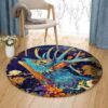 Colorful Deer 2 Round Carpet Floor Rug Living Room Bedroom Decor Round Area Rug Carpet