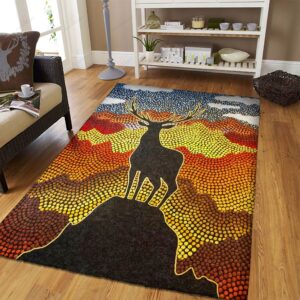 Colorful Deer Rug Sport Decor Gift Floor Decor Living Room Carpet Rug Area Rug - e0d2905ea317