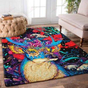 Colorful Deer Rug Sport Decor Gift Floor Decor Living Room Carpet Rug Area Rug - 317d14e60072