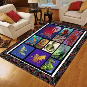 Colorful Dragon 1 Rug Sport Decor Gift Floor Decor Living Room Carpet Rug Area Rug - 0a39d50e85d7