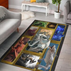 Colorful Dragon Rug Sport Decor Gift Floor Decor Living Room Carpet Rug Area Rug - f98c4d026153