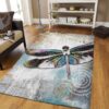Colorful Dragonfly Rug Sport Decor Gift Floor Decor Living Room Carpet Rug Area Rug - 3a2bc121fff3