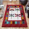 Colorful Dragonfly Rug Sport Decor Gift Floor Decor Living Room Carpet Rug Area Rug - 4ad2fc792c3a