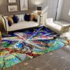 Colorful Dragonfly Pattern Rug Sport Decor Gift Floor Decor Living Room Carpet Rug Area Rug - c444be525461