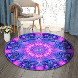 Colorful Dream Star Round Carpet Floor Rug Living Room Bedroom Decor Round Area Rug Carpet