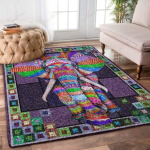 Colorful Elephant Rug Sport Decor Gift Floor Decor Living Room Carpet Rug Area Rug - 0f3af8d6911b