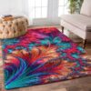 Colorful Feather Rug Sport Decor Gift Floor Decor Living Room Carpet Rug Area Rug - c2afca69f461