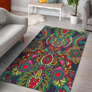 Colorful Floral Mandala Rug Sport Decor Gift Floor Decor Living Room Carpet Rug Area Rug - 31bdb5634411
