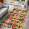 Colorful Floral Spring Rug Sport Decor Gift Floor Decor Living Room Carpet Rug Area Rug - e1cb926b7a87