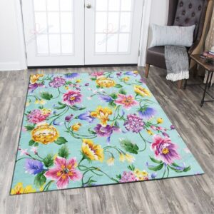Colorful Flower 2 Rug Sport Decor Gift Floor Decor Living Room Carpet Rug Area Rug - 2bd45303196b