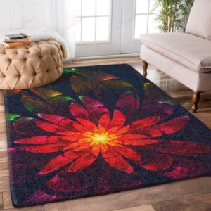 Colorful Flower Rug Sport Decor Gift Floor Decor Living Room Carpet Rug Area Rug - 33ed20b04f97