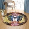 Colorful French Bulldog Round Carpet Floor Rug Living Room Bedroom Decor Round Area Rug Carpet