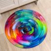 Colorful Round Carpet Floor Rug Living Room Bedroom Decor Round Area Rug Carpet