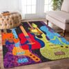 Colorful Guitar Rug Sport Decor Gift Floor Decor Living Room Carpet Rug Area Rug - 13ff7df83aee