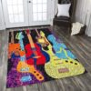Colorful Guitar Rug Sport Decor Gift Floor Decor Living Room Carpet Rug Area Rug - 95cbaebacca4