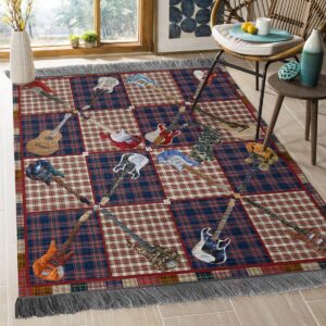 Colorful Guitar Rug Sport Decor Gift Floor Decor Living Room Carpet Rug Area Rug - 2f4a7ab335b0