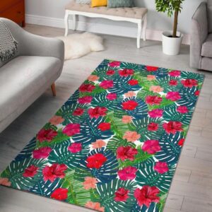 Colorful Hawaii Floral Pattern Rug Sport Decor Gift Floor Decor Living Room Carpet Rug Area Rug - 22d944a2cc1d