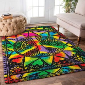 Colorful Hippie Rug Sport Decor Gift Floor Decor Living Room Carpet Rug Area Rug - 977b2b8c03ca