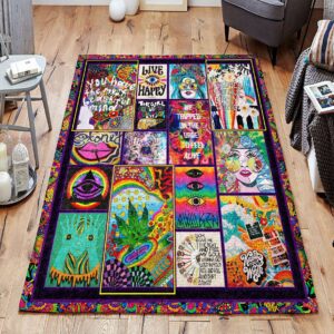 Colorful Hippie Rug Sport Decor Gift Floor Decor Living Room Carpet Rug Area Rug - 650fd3854bcf