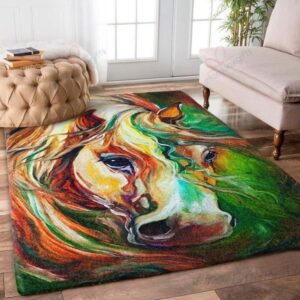 Colorful Horse Rug Sport Decor Gift Floor Decor Living Room Carpet Rug Area Rug - b6d730e0298e