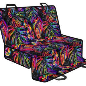 Colorful Leaf Tropical Pattern Print Pet Car Back Seat Cover - 5fa39dcbbe95