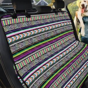 Colorful Leopard Navajo Pattern Print Car Back Seat Cover Dog Car Seat Covers - 6635568bb88e