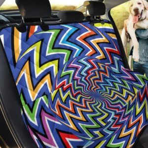 Colorful Lines Optical Illusion Car Back Seat Cover Dog Car Seat Covers - e3011f99f732