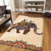 Colorful Mandala Elephant Rug Sport Decor Gift Floor Decor Living Room Carpet Rug Area Rug - fac70218c1c4
