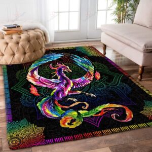 Colorful Mandala Phoenix Rug Sport Decor Gift Floor Decor Living Room Carpet Rug Area Rug - c86ea02e4c62