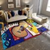 Colorful Musical Instruments Rug Sport Decor Gift Floor Decor Living Room Carpet Rug Area Rug - 0a6fd90f8470