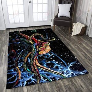 Colorful Octopus Rug Sport Decor Gift Floor Decor Living Room Carpet Rug Area Rug - df87d1f74e77