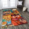 Colorful Owl Rug Sport Decor Gift Floor Decor Living Room Carpet Rug Area Rug - 84b1b5b75086
