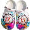Colorful Paint Balls Shoes Crocs Clog For Batter-Funny Baseball Shoes Crocbland Clog For Men Women