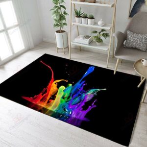 Colorful Paint Rug Sport Decor Gift Floor Decor Living Room Carpet Rug Area Rug - 0f7f7f73da63