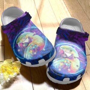 Colorful Parrot On Night Crocs Clog Shoes Crocbland Clog Birthday Gifts  Father Son For Mens And Womens