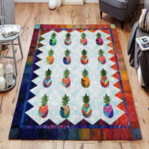 Colorful Pineapple Rug Sport Decor Gift Floor Decor Living Room Carpet Rug Area Rug - 3ac006e66a29
