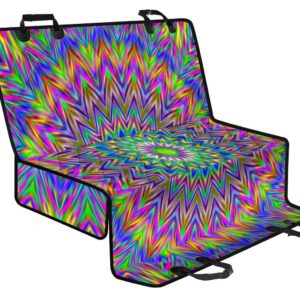 Colorful Psychedelic Optical Illusion Pet Car Back Seat Cover - 60b0b56c31c6