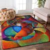Colorful Rooster Rug Sport Decor Gift Floor Decor Living Room Carpet Rug Area Rug - 9b0dd7233dca
