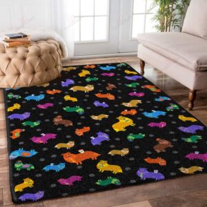 Colorful Rough Collie Dog Rug Sport Decor Gift Floor Decor Living Room Carpet Rug Area Rug - be2a19f9b5cb