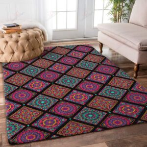 Colorful Royal Square Pattern Rug Sport Decor Gift Floor Decor Living Room Carpet Rug Area Rug - 1fbf37856419