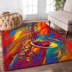 Colorful Saxophone Rug Sport Decor Gift Floor Decor Living Room Carpet Rug Area Rug - 734308de5151