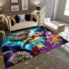 Colorful Sea Turtle Rug Sport Decor Gift Floor Decor Living Room Carpet Rug Area Rug - 99ec7d1a9a51