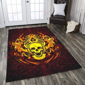 Colorful Skull Rug Sport Decor Gift Floor Decor Living Room Carpet Rug Area Rug - e6d84c146bf4