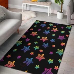 Colorful Stars Rug Sport Decor Gift Floor Decor Living Room Carpet Rug Area Rug - c78e1abf079b
