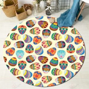 Colorful Stones Round Carpet Floor Rug Living Room Bedroom Decor Round Area Rug Carpet